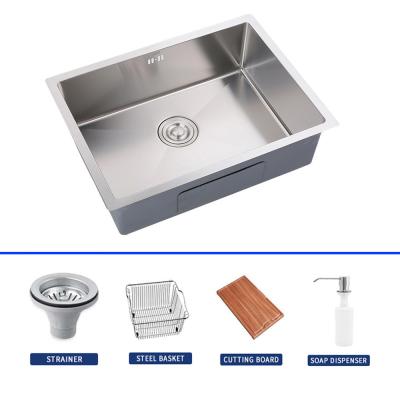 China 18 Gauge Undermount Stainless Steel Kitchen Sink Polished And Brushed Finish for sale