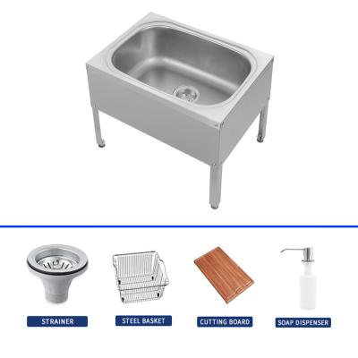 中国 Durable Stainless Steel Single Bowl Sink With Black Finish / Drainer 販売のため