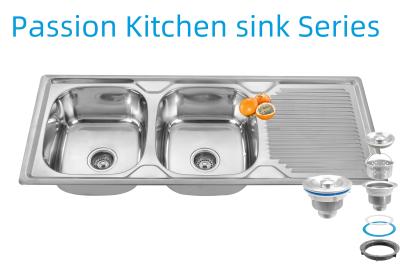 China 1200 X 500 Mm Apron Stainless Steel Kitchen Sink with 0.6mm/0.8mm/1.0mm Thickness and Product Size for sale