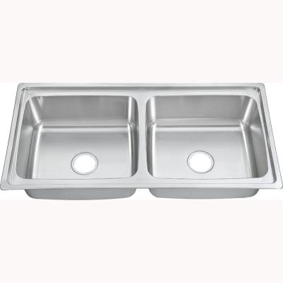 China 1000*500MM Stainless Steel Double Bowl Sink for sale