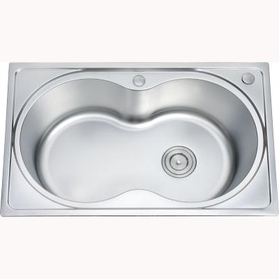 China Overflow Up To You Required Single Bowl SS Kitchen Sinks Square Design Te koop