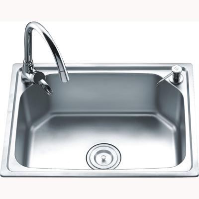 China Chromium Stainless Steel Single Bowl Sink With Drainboard Anti Corrosion for sale