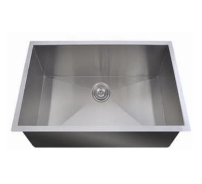 China Right Angle Stainless Single Basin Kitchen Sink Undermount 600*450mm for sale