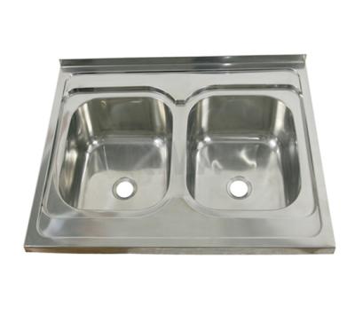 China 8060D Over The Counter Stainless Steel 2 Bowl Sink Kitchen Anti Corrosion for sale
