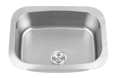 China 0.7mm Polished Undermount Stainless Steel Kitchen Sink 60*43cm for sale