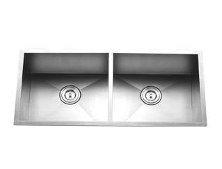 China Right Angle Corner Two Basin Kitchen Sink for sale