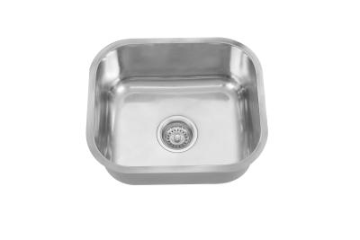 China Polished Undermount Stainless Steel Kitchen Sink Small Single Bowl 42 X36cm for sale