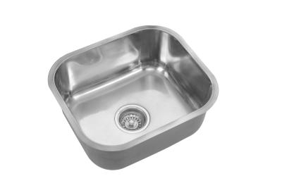 China 44*39cm Rectangular Undermount Stainless Steel Kitchen Sink No Magnetic for sale