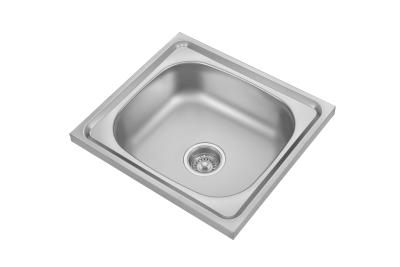 China 0.6mm SS Single Bowl Kitchen Sink Undermount With Thick Rubber Padding for sale