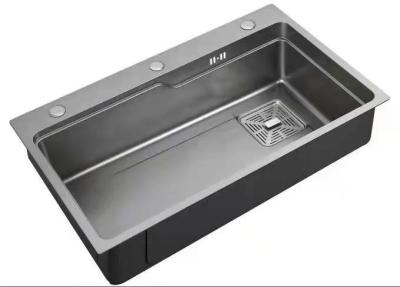 China Chromium Handmade Stainless Steel Topmount Kitchen Sink With Accessories for sale