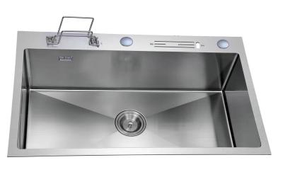 China 780*480MM Kitchen Handmade Sink Single Bowl Drop In Zero Radius for sale