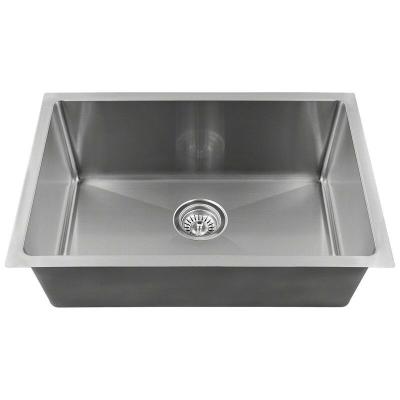 China Handmade Satin Stainless Steel Single Bowl Sink Rectangular Big Size for sale
