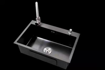 China 9“ Grote SS304 Zwart Matt Kitchen Sink Rectangular Shaped Te koop