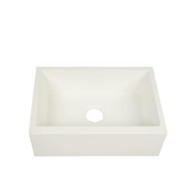 Chine 3-1/2 » évier simple de bassin de cristaux de quartz de Matte White Farmhouse Sink 80% à vendre