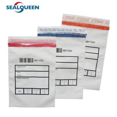 China Clear Security Custom Plastic Tamper Evident Bag Money Security Seal for sale