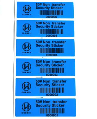 China Void Open Security Waterproof Label Sticker Tamper Evident Void Label for sale