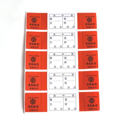 China Non Transfer Void Open Warranty Security Seal Label Tamper Evident Sticker For Bank for sale