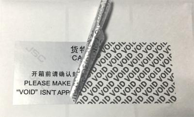 Chine Autocollant évident de label de sécurité de garantie de vide de label de bourreur auto-adhésif à vendre