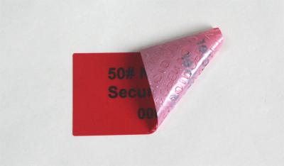 China Etiqueta abierta impresa de encargo del sello del uno mismo del vacío de la etiqueta autoadhesiva de la seguridad para el embalaje en venta