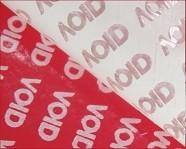 China Red VOID Tamper Evident Label Material Anti - Counterfeit Low Residue for sale