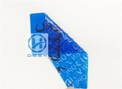 China Non Residue Anti Counterfeit Sticker / Custom Hologram Stickers Material for sale