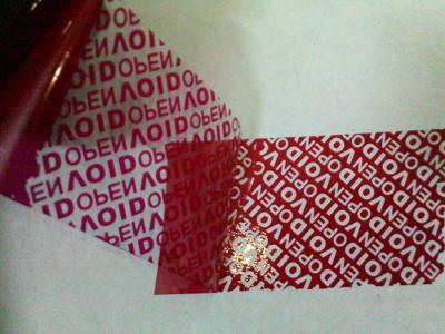 중국 맞춘 인쇄 로고 전송 무효 테이프 안전 밀봉제 포장용 테이프 판매용