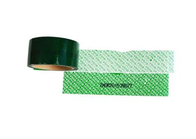 China Carton Sealing Tamper Evident Security Seal Tape With Serial Number for sale