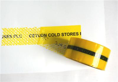 China Customized OPENVOID Tamper Evident Security Tape / PET Packing Adhesive Tape for sale
