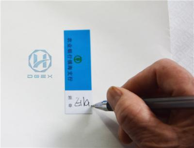 China Banco de la firma que comprueba no etiquetas de la seguridad del residuo con el papel de escribir blanco en venta