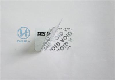 China Rollo de encargo de Logo Security Label Void Sticker de la etiqueta engomada inalterable del sello en venta