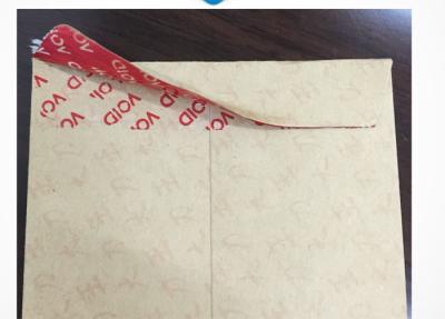 Chine La sécurité inaltérable de haut résidu marque la bande pour les sacs de papier d'enveloppe/document à vendre
