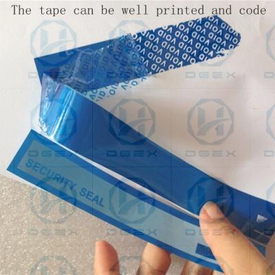 China PET Packing Security Seal Tape One Time Used Transportation Free Shipping for sale