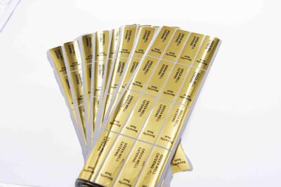 중국 반 금 둥근 안전 자동 접착 홀로그램 스티커 상표 광택 종이 판매용