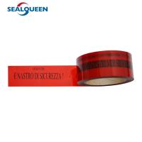 China Carton & PE Bag Sealing Evidence Seal Tape Red High Adhesive 50m PET for sale