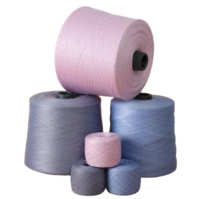 China Recyclable Lightweight Spun Wool Yarn , Moistureproof Dyed Polyester Spun Yarn for sale