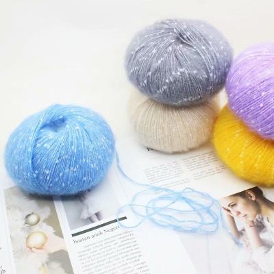 China Anti Bacteria Durable Mohair Acrylic Blend Yarn , Breathable Wool And Silk Blend Yarn for sale