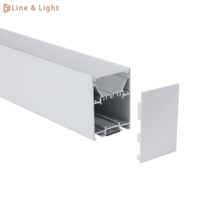 China 65*90mm Suspended LED Profile LED Linear Lights UGR<19 Providing Up And Down Lighting for sale