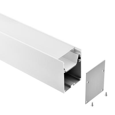 China Oblong Suspended LED Profile Aluminium Alloy Anodized LED Channel Diffuser 55*75mm for sale