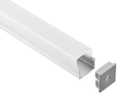 Chine La surface en aluminium du profil 2m d'extrusion de bande de la décoration LED de mur a monté 19*20mm à vendre