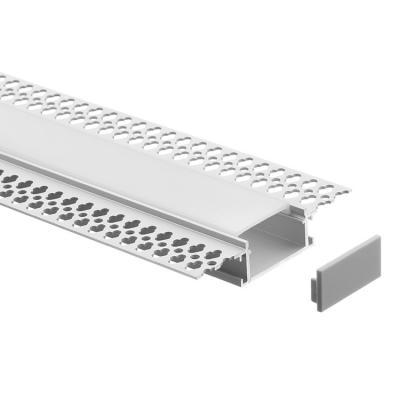 China Aluminum Alloy Drywall Plaster LED Profile 76*15mm Oblong Anodized for Frameless Wall Light for sale