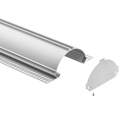 Chine Gypse en aluminium 133*51mm ROHS de profils de cloison sèche du demi-cercle LED certifié à vendre