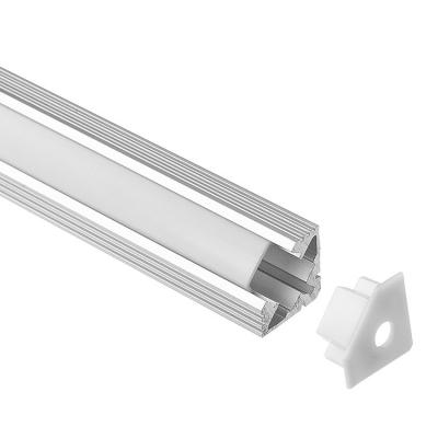 China Coating Corner LED Strip Profile 19mm*19mm 6063 Aluminum Extrusion for sale