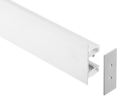 China LED anodizado que enciende la superficie de aluminio del canal del perfil montada para las tiras del LED en venta