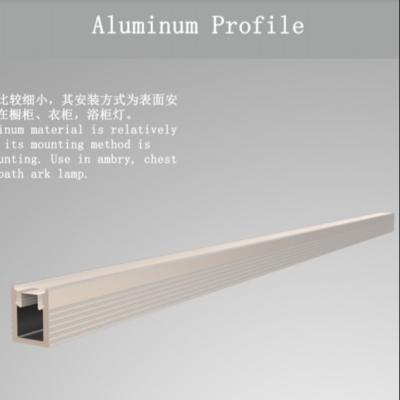 China O perfil de alumínio pequeno do alojamento do diodo emissor de luz anodizou de superfície de W8mm*H9mm montado à venda