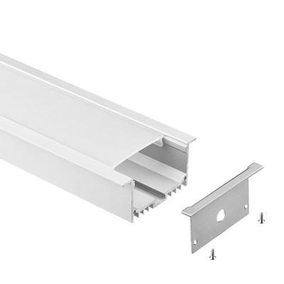 China Big 70*32mm Oblong Recessed LED Strip Channel Diffuser Anodized for sale