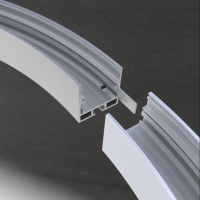 China aleación de aluminio anodizada protuberancia circular de la tira del perfil de 35*35m m LED en venta