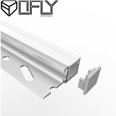 China Embedded Gypsum Plaster LED Profile Oblong Aluminium Drywall Profiles 39*15mm for sale