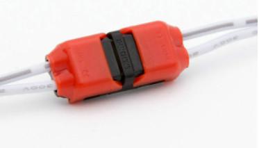 China Zwei Kabel PC LED Pin Non Peeled Solid Clip-Verbindung der Streifen-Licht-Verbindungsstück-2 zu verkaufen