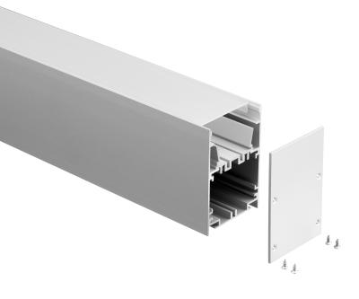 China 6063 T5-Aluminium LEIDEN Profieloppervlakte Opgezet Profiel voor Plafond/Muur die 50*75mm aansteken Te koop