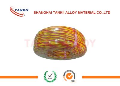 China High Temperature Silica fiberglass 1000 C Thermocouple Extension Wire  2*0.711mm with Yellow and Red Color for sale